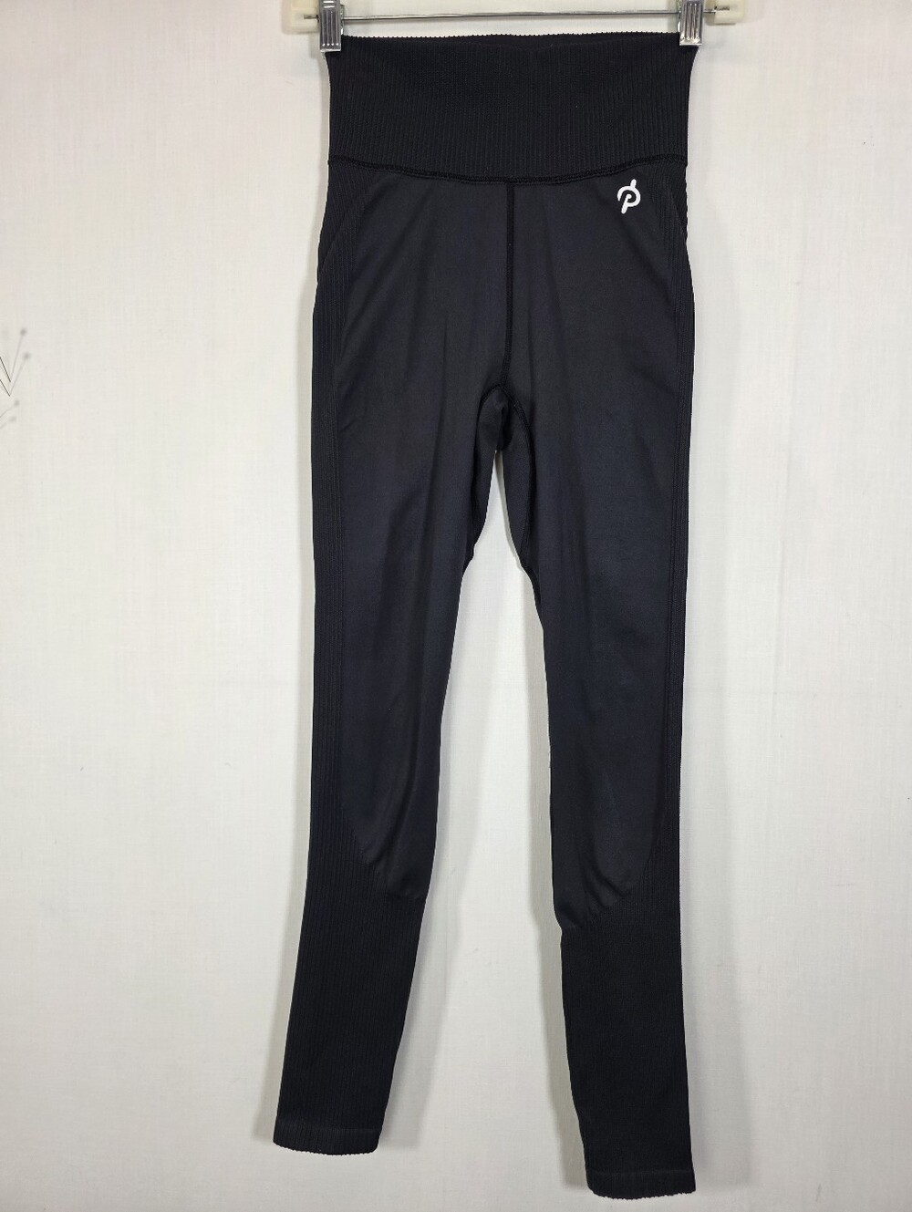 Peloton Black High Rise Ribbed Seamless Compression Leggings XS/S 25"